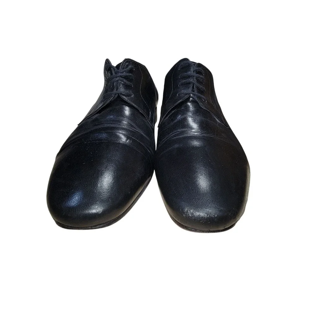 Bruno Magli Martico Men's Black Leather‎ Cap Toe Oxford Dress Shoes  Sz 11M